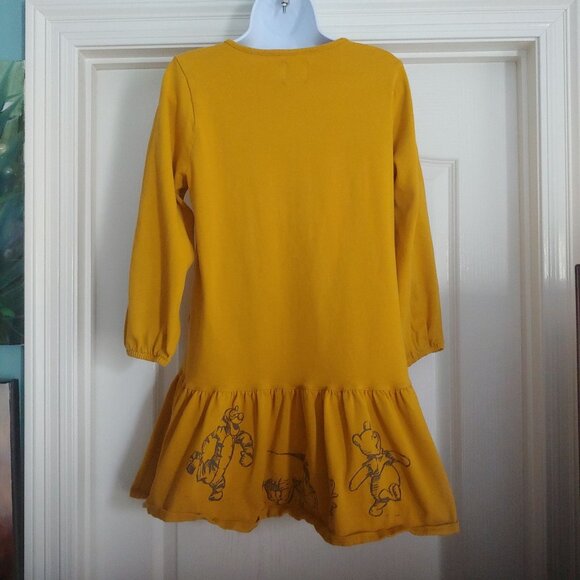 Disney Winnie The Pooh and Friends Honey Gold Drop Waist Fun Cute Dress - Picture 2 of 11